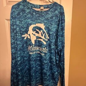 Men’s blue fishing shirt